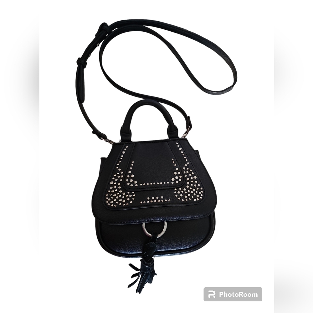 AMERICAN EAGLE Black Studded Crossbody Purse